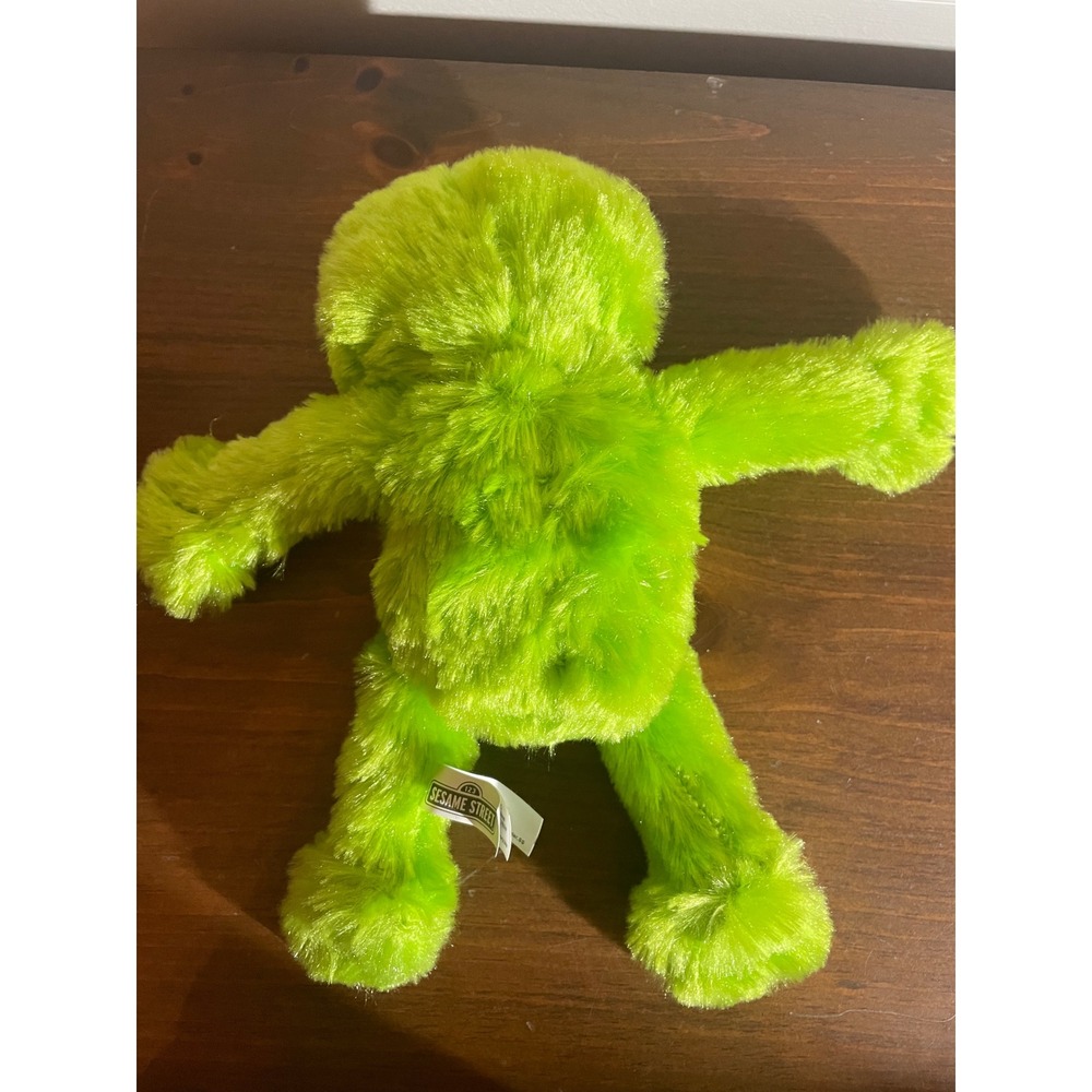 Sesame Street Toy Factory Neon Green Elmo Cookie Monster Style Plush 11" 401X020 - Picture 9 of 11
